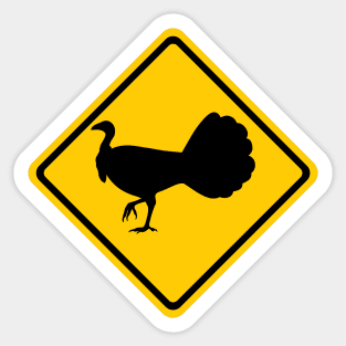 Australian Brush Turkey Road Sign Sticker
